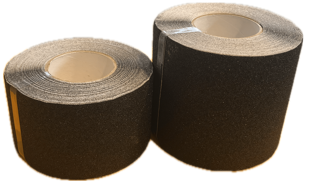 Effektiv anti-skli tape for trapper, maskiner og kjøretøy. Gir varig sklisikring og økt sikkerhet på glatte underlag.